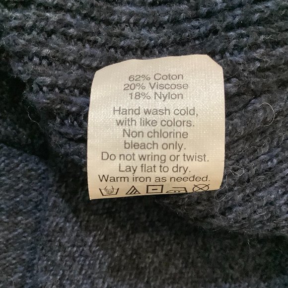 Madewell Women’s Medium Tie Cuff Crewneck Blue Sweater G9614 - Picture 6 of 6